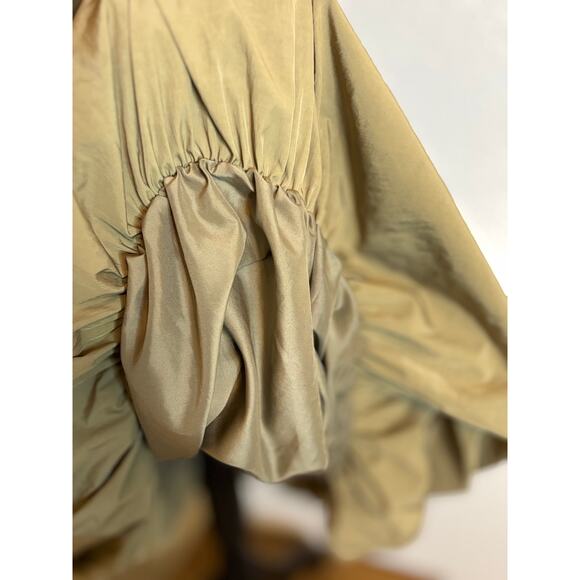 PALERMO Sleeveless Ballerina Bubble Dress in Tan/Coffee Ice Cream Color - Picture 7 of 8